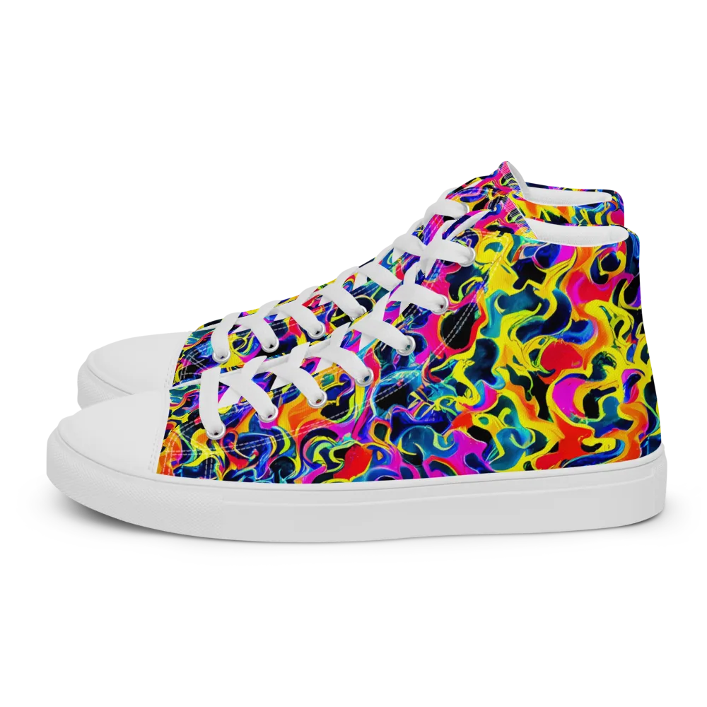 Afterglow Rapture on Women's High Top Canvas Shoes — Left