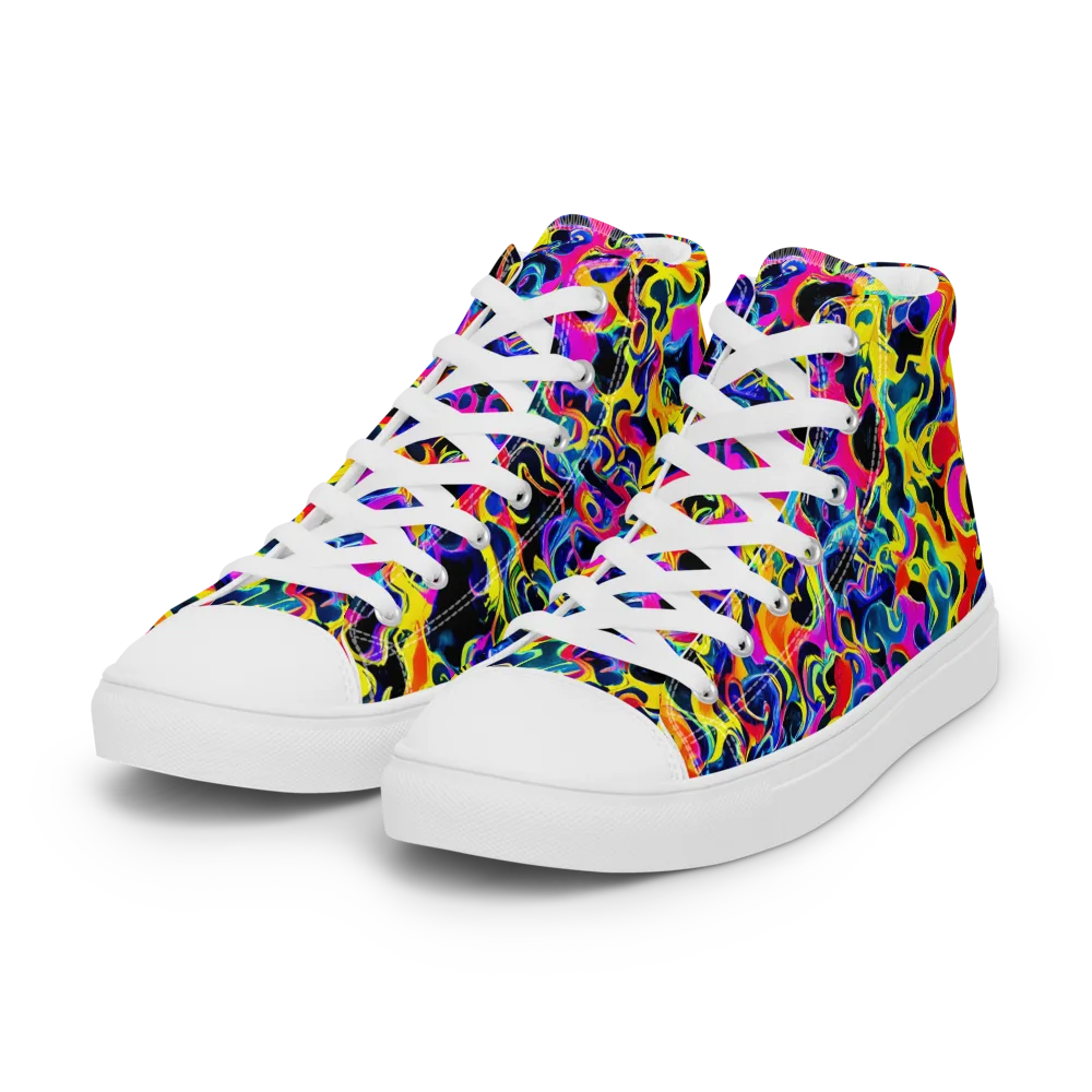 Afterglow Rapture on Women's High Top Canvas Shoes — Left Front