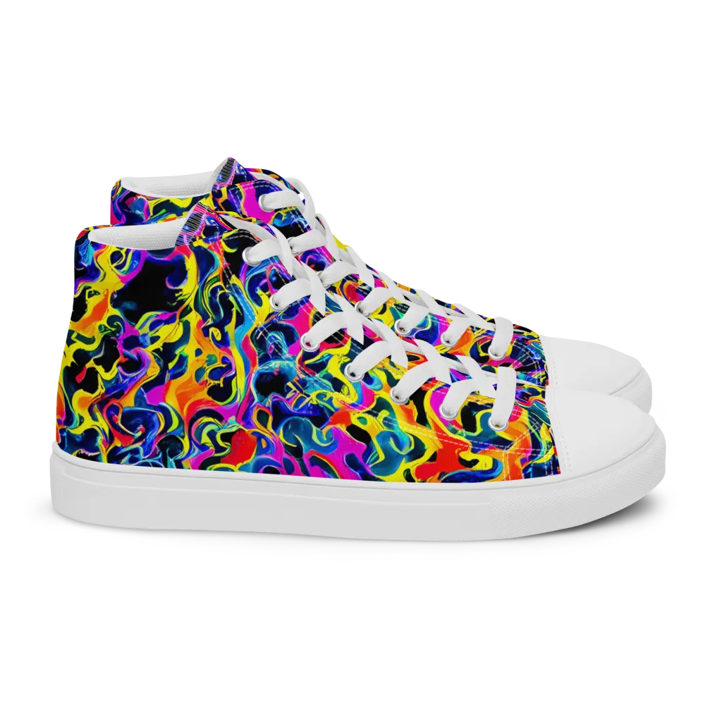 Afterglow Rapture on Women's High Top Canvas Shoes — Right