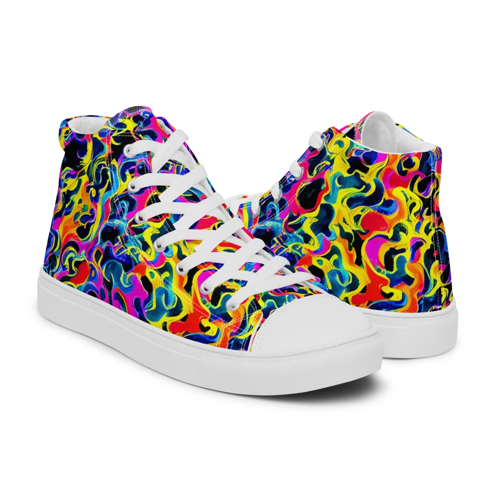 Afterglow Rapture on Women's High Top Canvas Shoes — Right