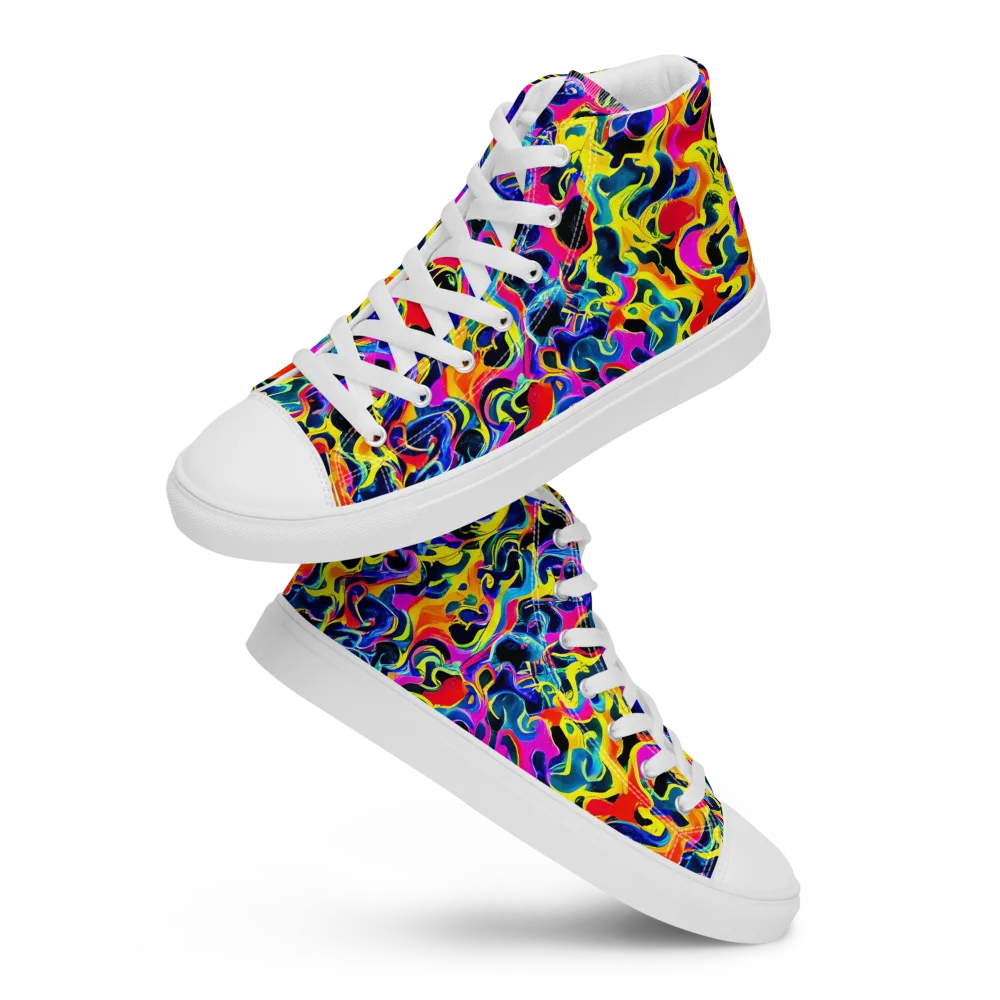 Afterglow Rapture on Women's High Top Canvas Shoes — Front