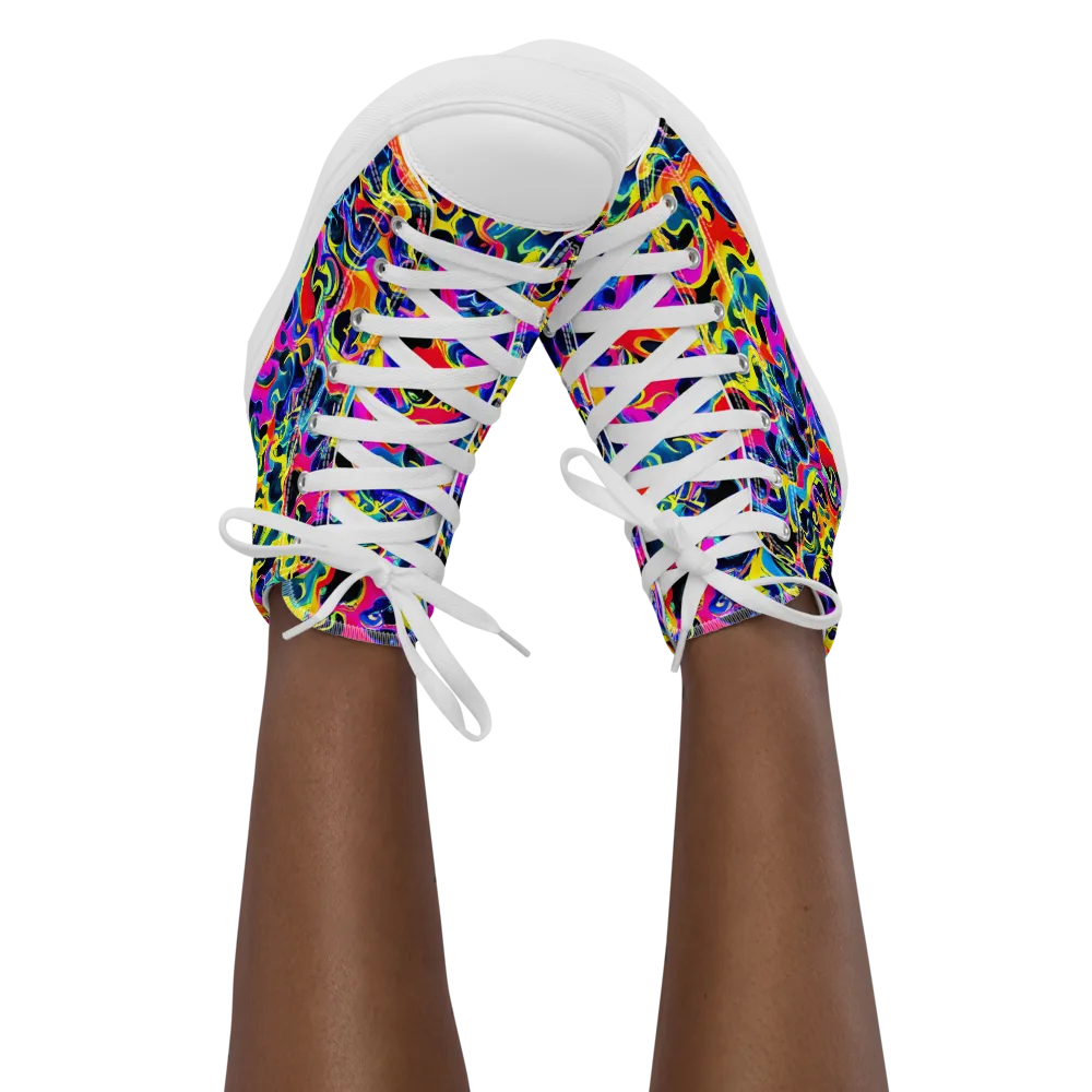 Afterglow Rapture on Women's High Top Canvas Shoes — Front