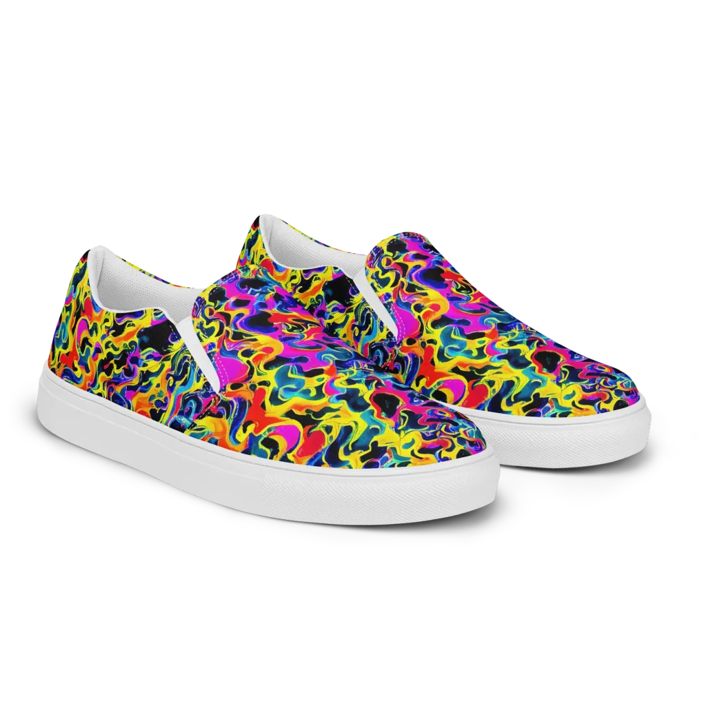 Afterglow Rapture on Men's Slip-On Canvas Shoes — Right Front