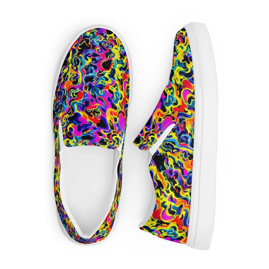 Afterglow Rapture on Men's Slip-On Canvas Shoes — Front