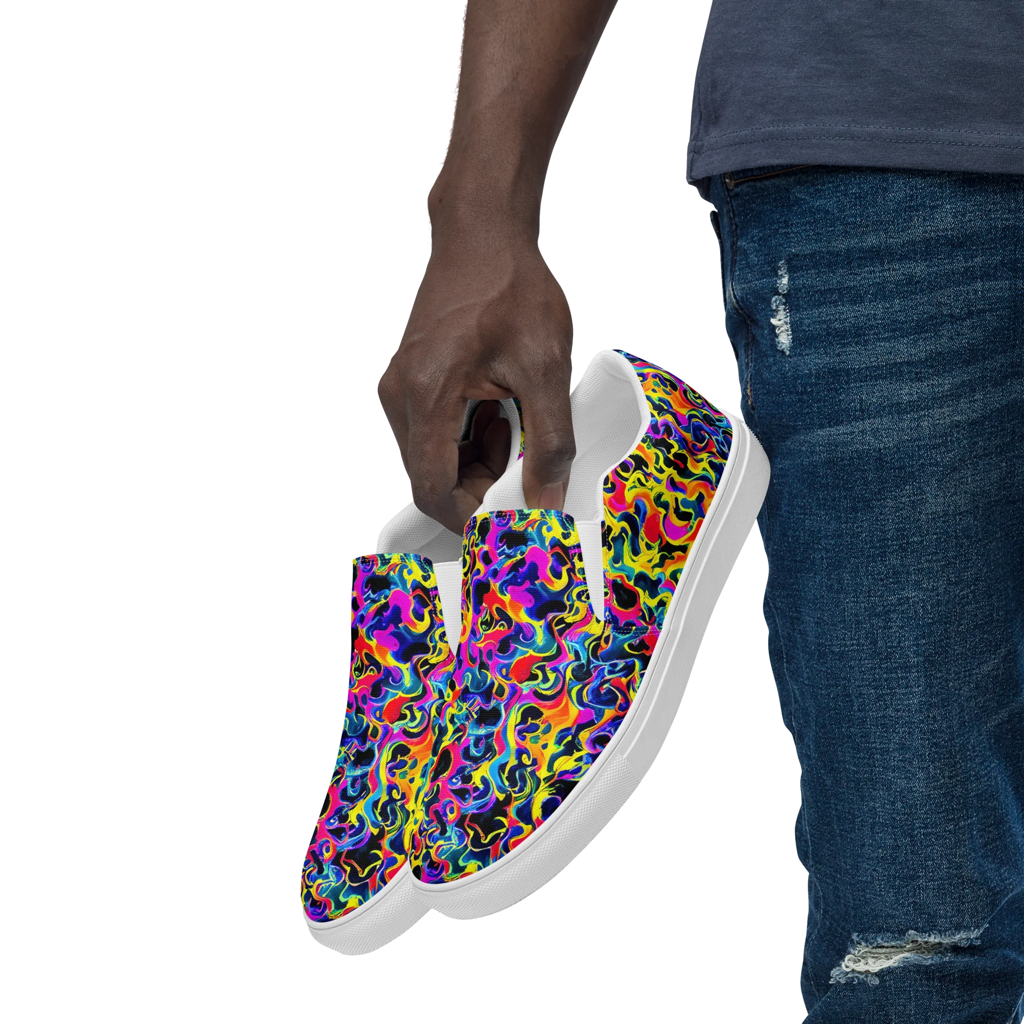 Afterglow Rapture on Men's Slip-On Canvas Shoes — Left Front