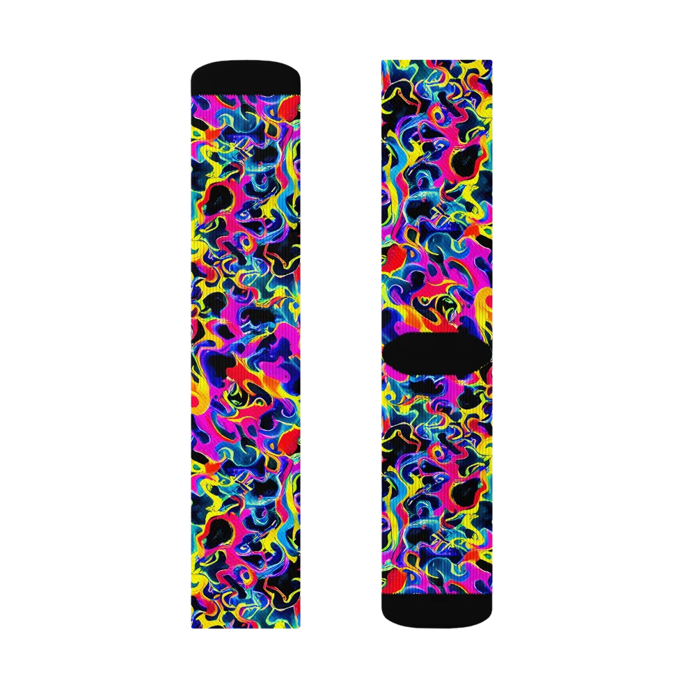 Afterglow Rapture on Socks — Left Sock