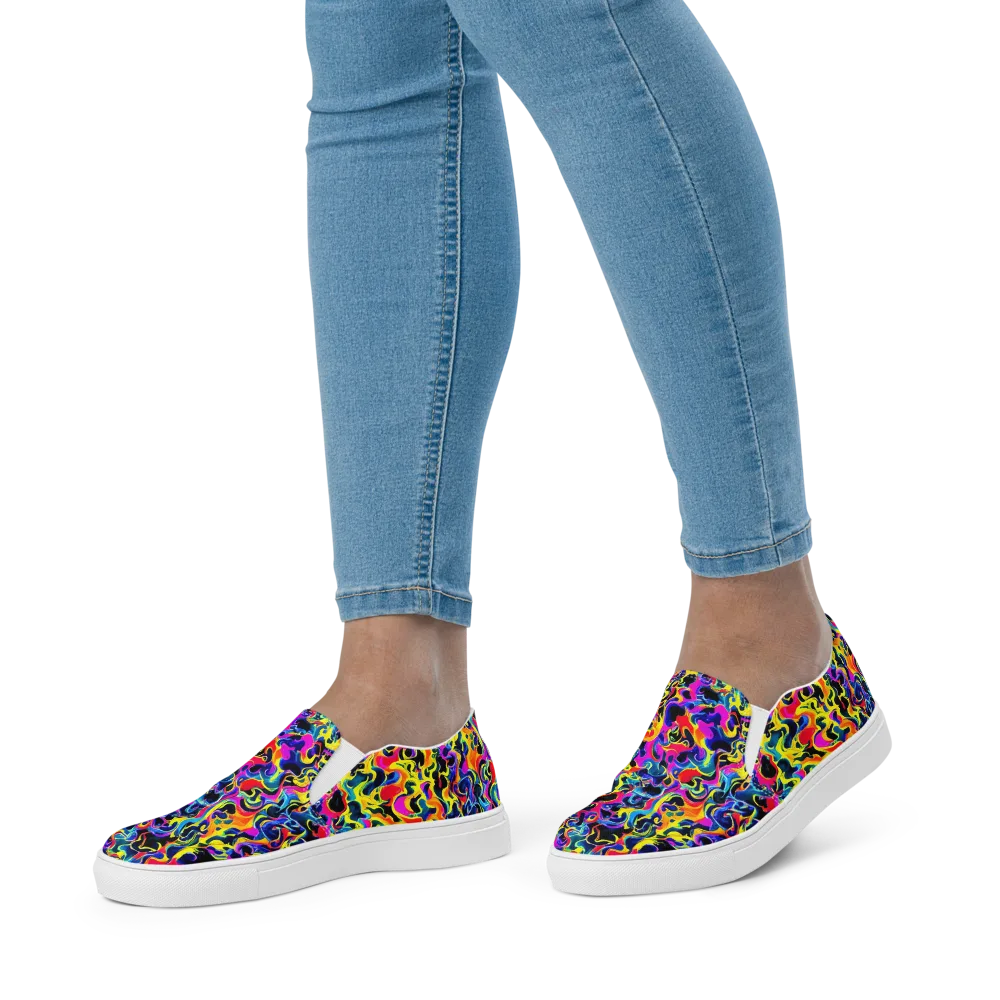 Afterglow Rapture on Women's Slip-On Canvas Shoes — Front