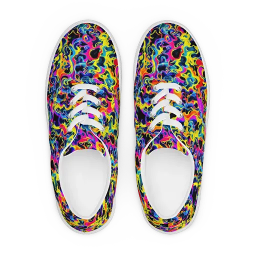 Afterglow Rapture on a Men's Lace-Up Canvas Shoes