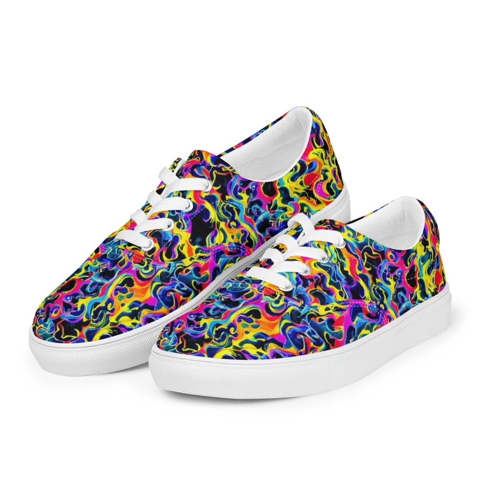 Afterglow Rapture on Men's Lace-Up Canvas Shoes — Left Front
