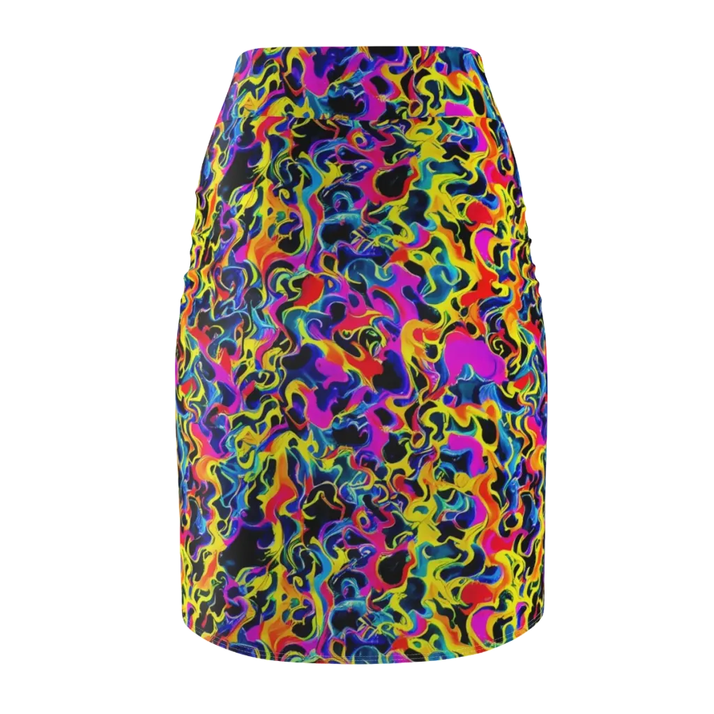 Afterglow Rapture on Pencil Skirt — Back