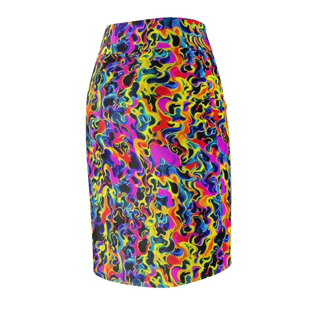 Afterglow Rapture on Pencil Skirt — Back Side