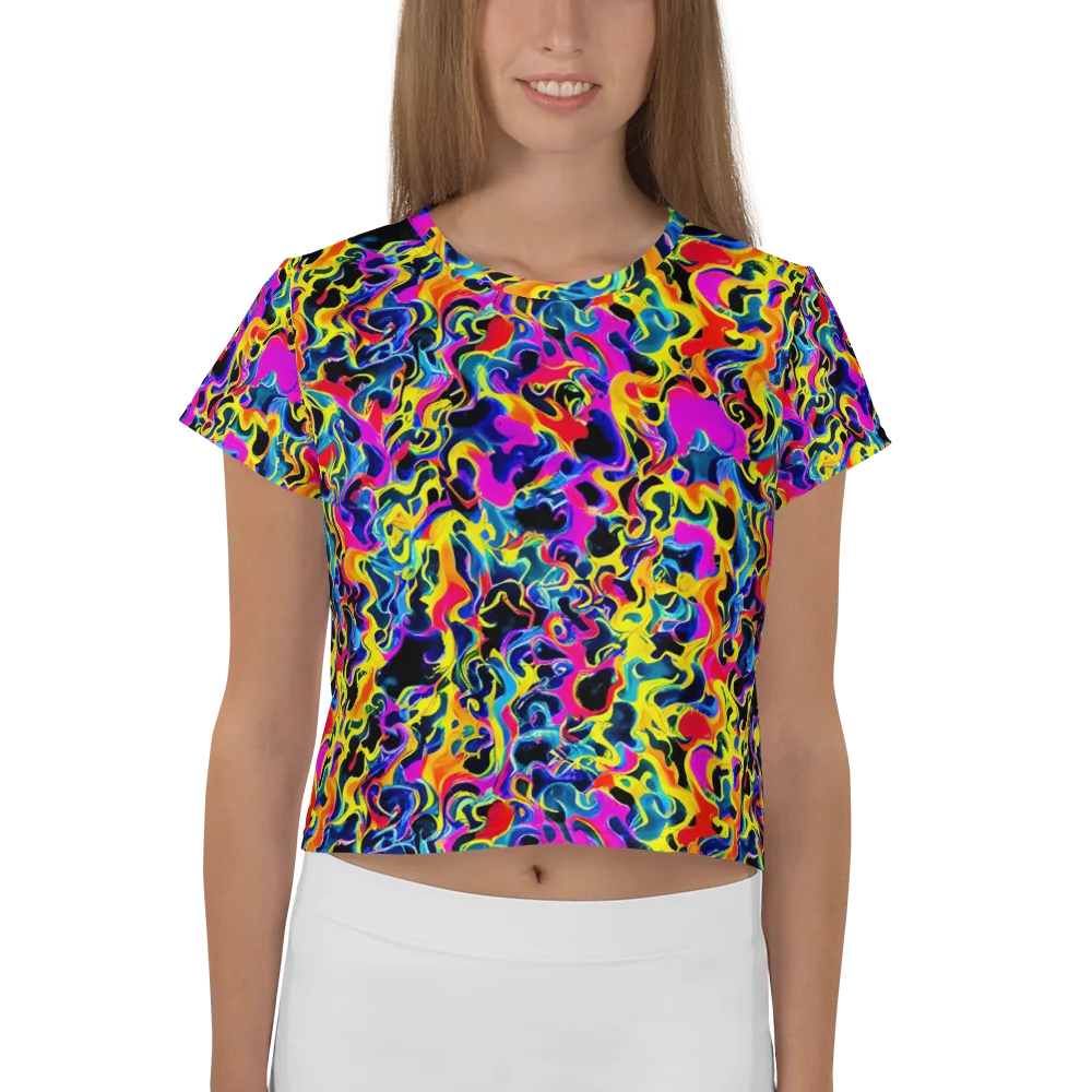 Afterglow Rapture on Crop Tee — Front