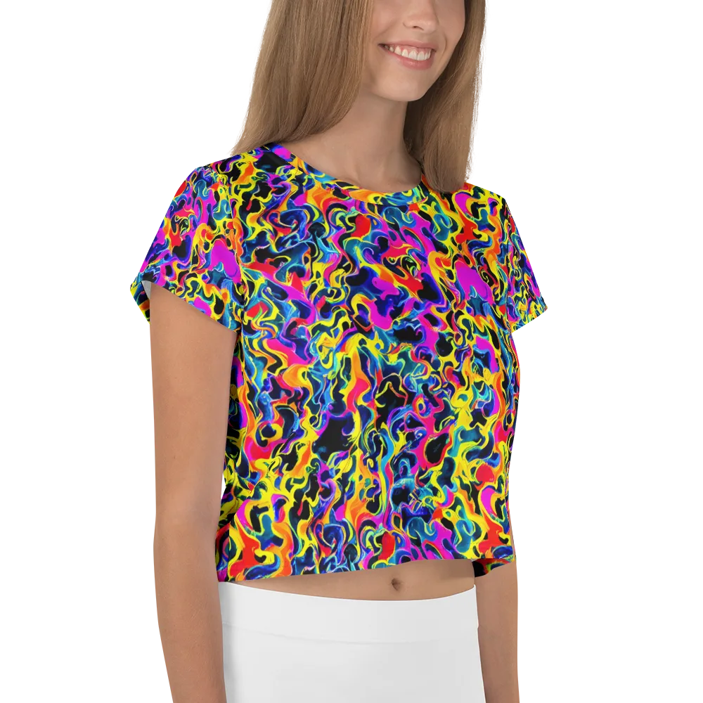 Afterglow Rapture on Crop Tee — Right