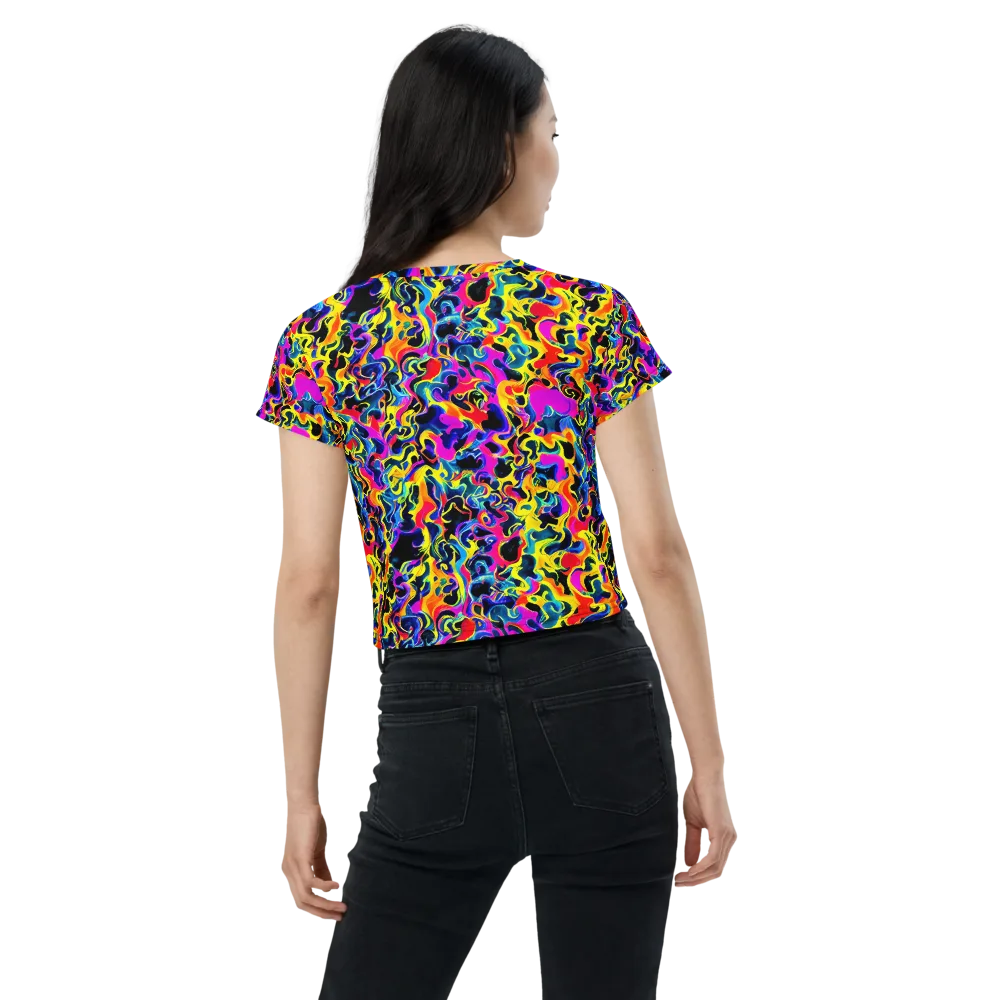 Afterglow Rapture on Crop Tee — Back