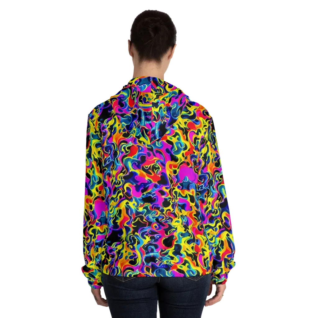 Afterglow Rapture on Women's Full-Zip Hoodie — Back On Person