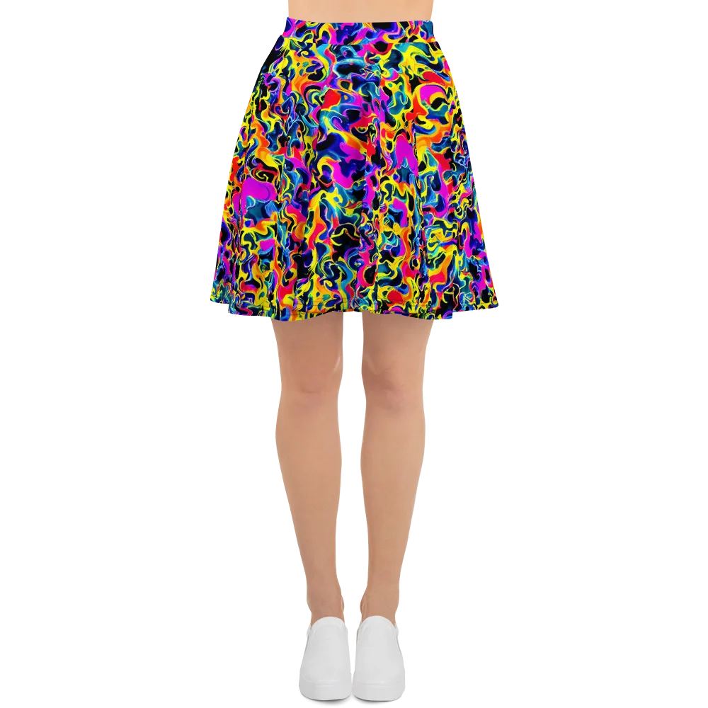 Afterglow Rapture on Skater Skirt — Front