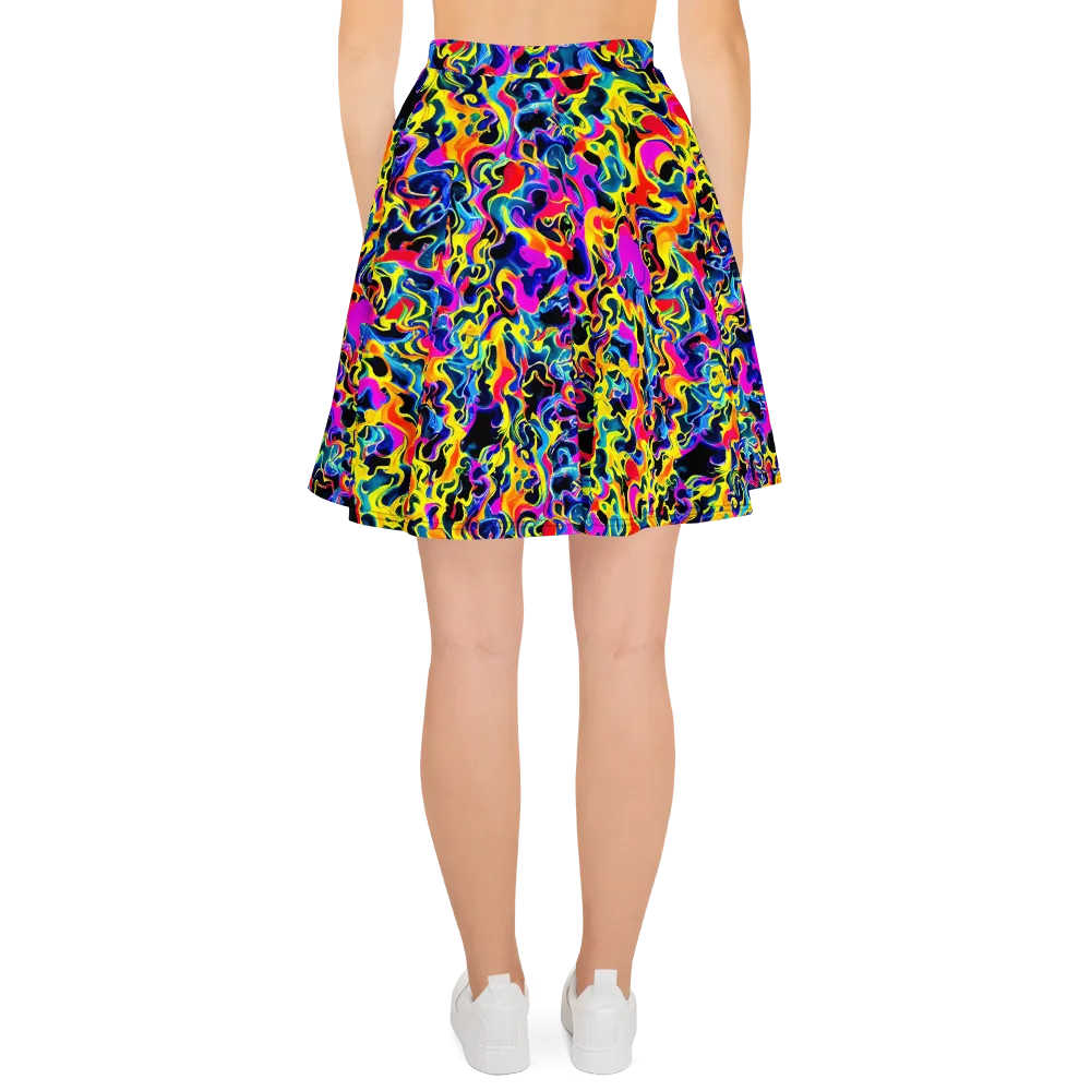 Afterglow Rapture on Skater Skirt — Back
