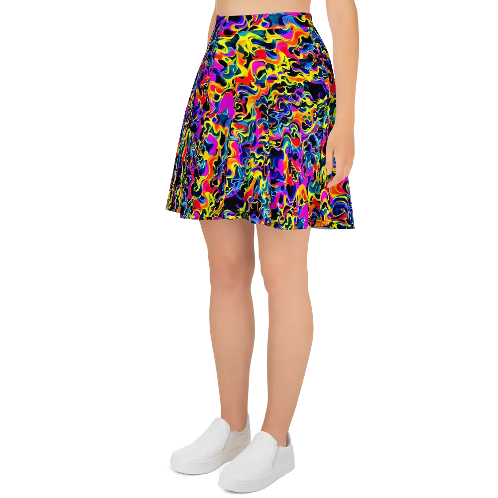 Afterglow Rapture on Skater Skirt — Left