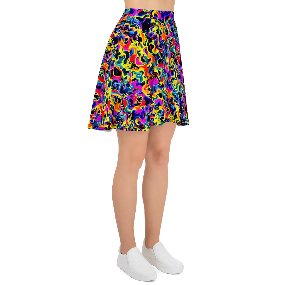 Afterglow Rapture on Skater Skirt — Right