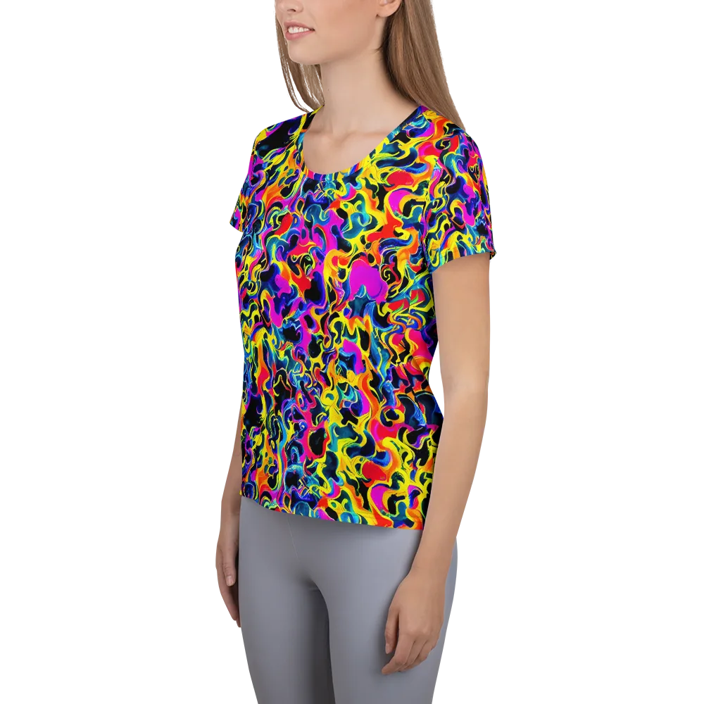 Afterglow Rapture on Women's Athletic T-Shirt — Left