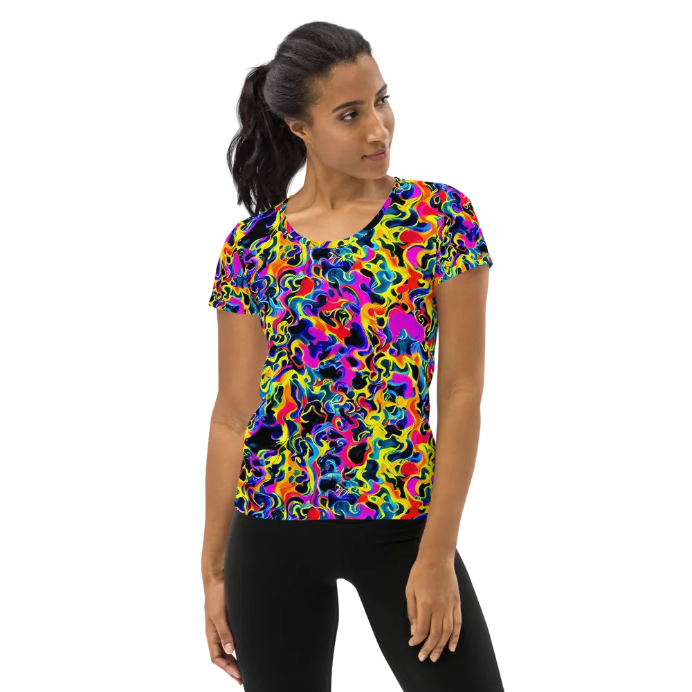 Afterglow Rapture on Women's Athletic T-Shirt — Front