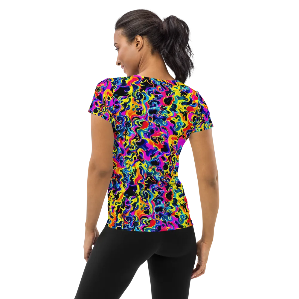 Afterglow Rapture on Women's Athletic T-Shirt — Back