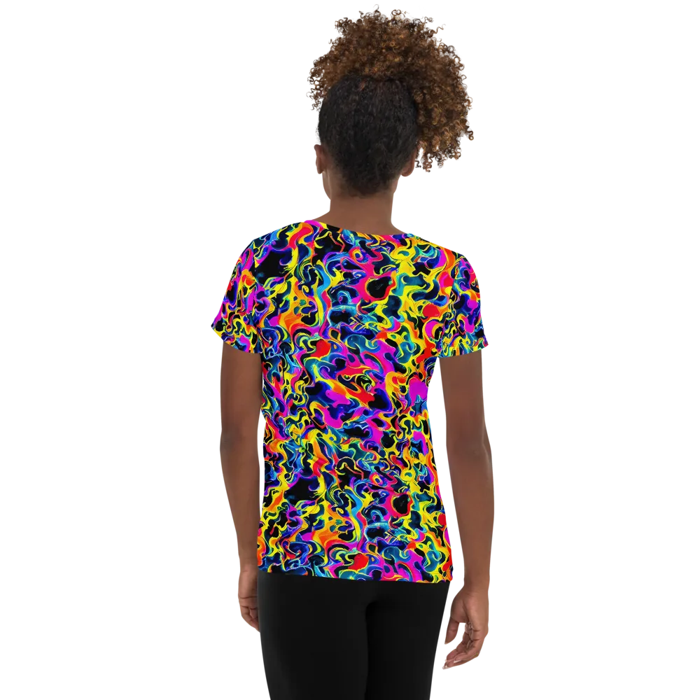 Afterglow Rapture on Women's Athletic T-Shirt — Back