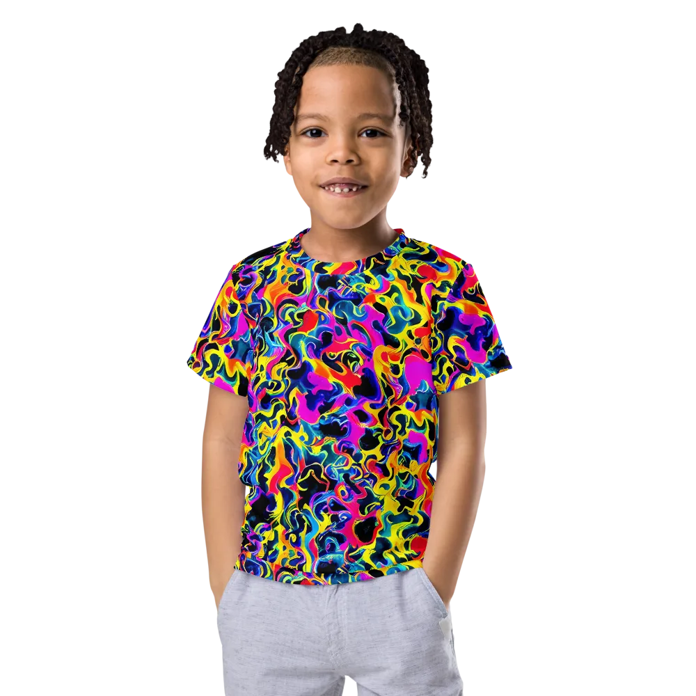 Afterglow Rapture on Kids Crew Neck T-Shirt — Front