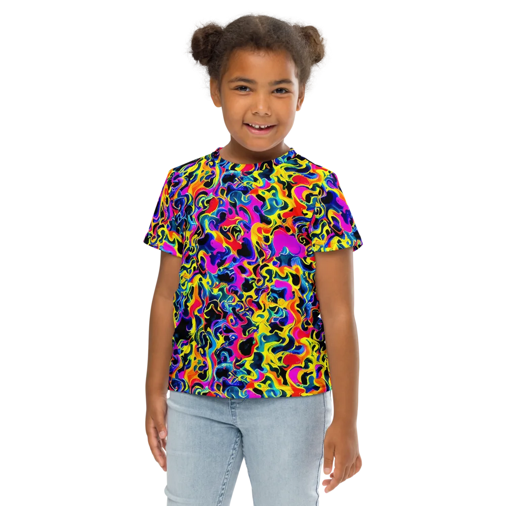 Afterglow Rapture on Kids Crew Neck T-Shirt — Front