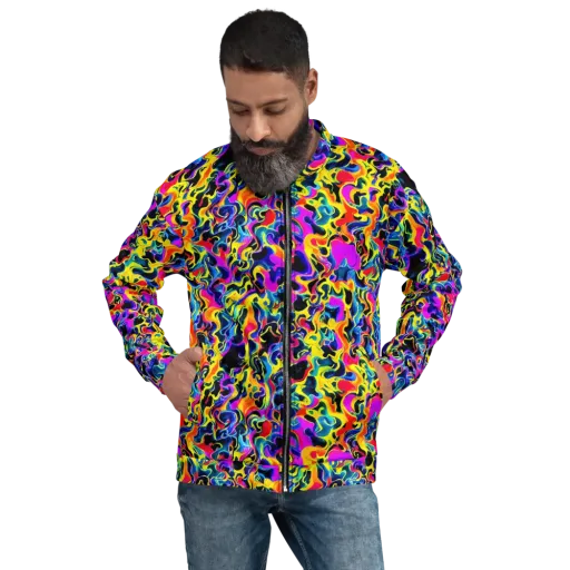 Afterglow Rapture on a Bomber Jacket