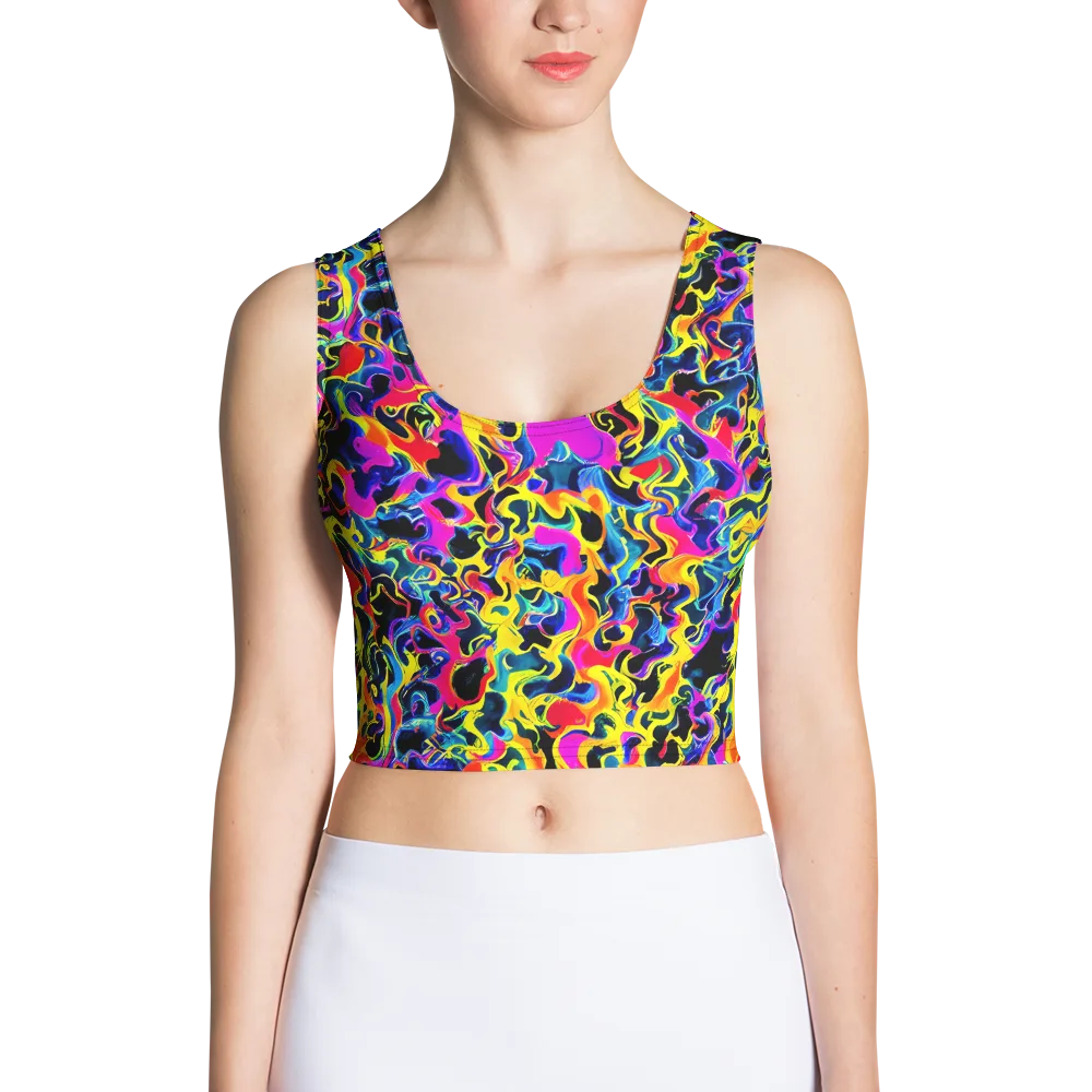 Afterglow Rapture on Crop Top — Front