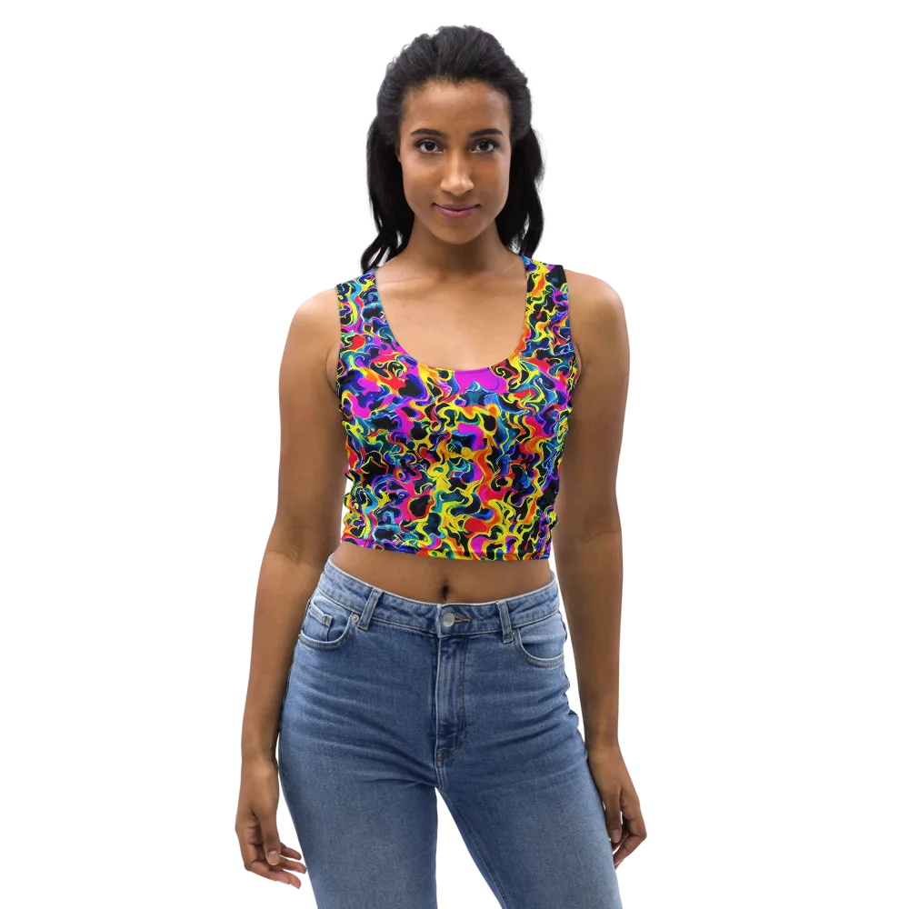 Afterglow Rapture on Crop Top — Front