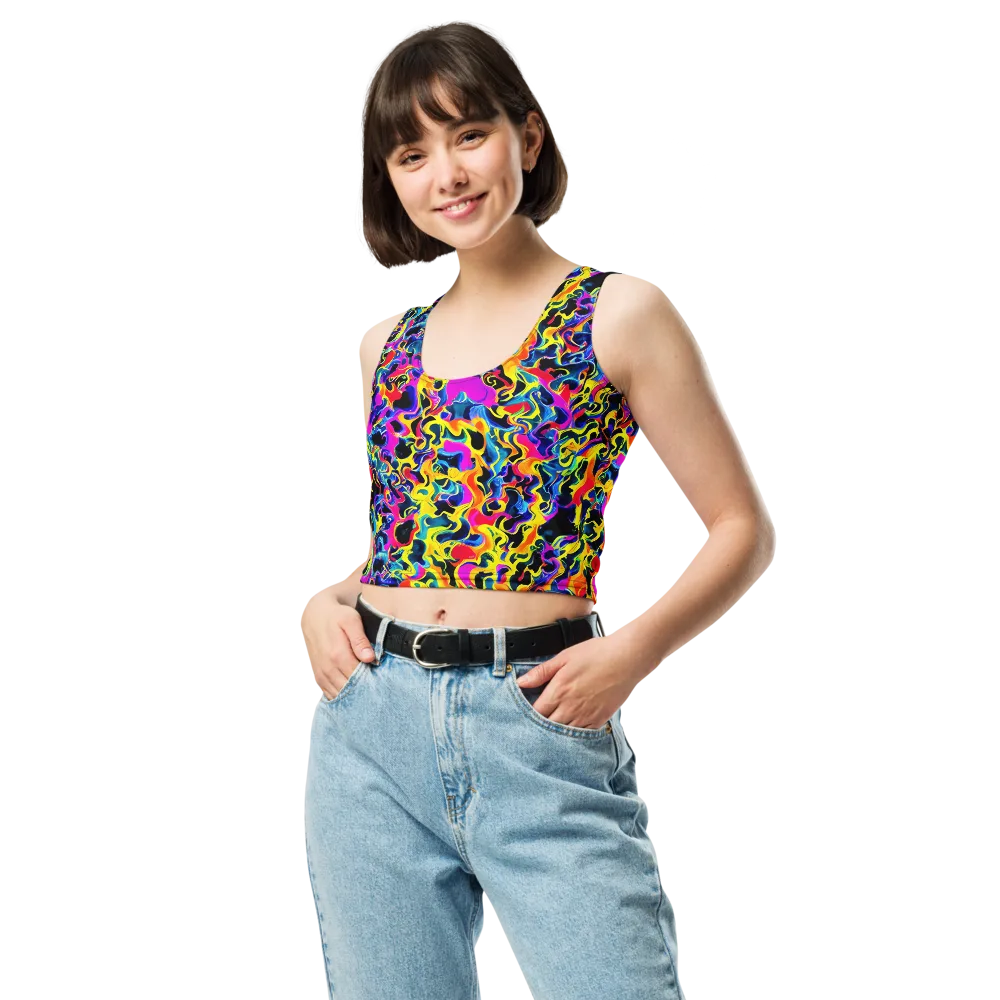 Afterglow Rapture on Crop Top — Front