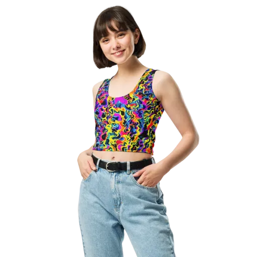 Afterglow Rapture on a Crop Top