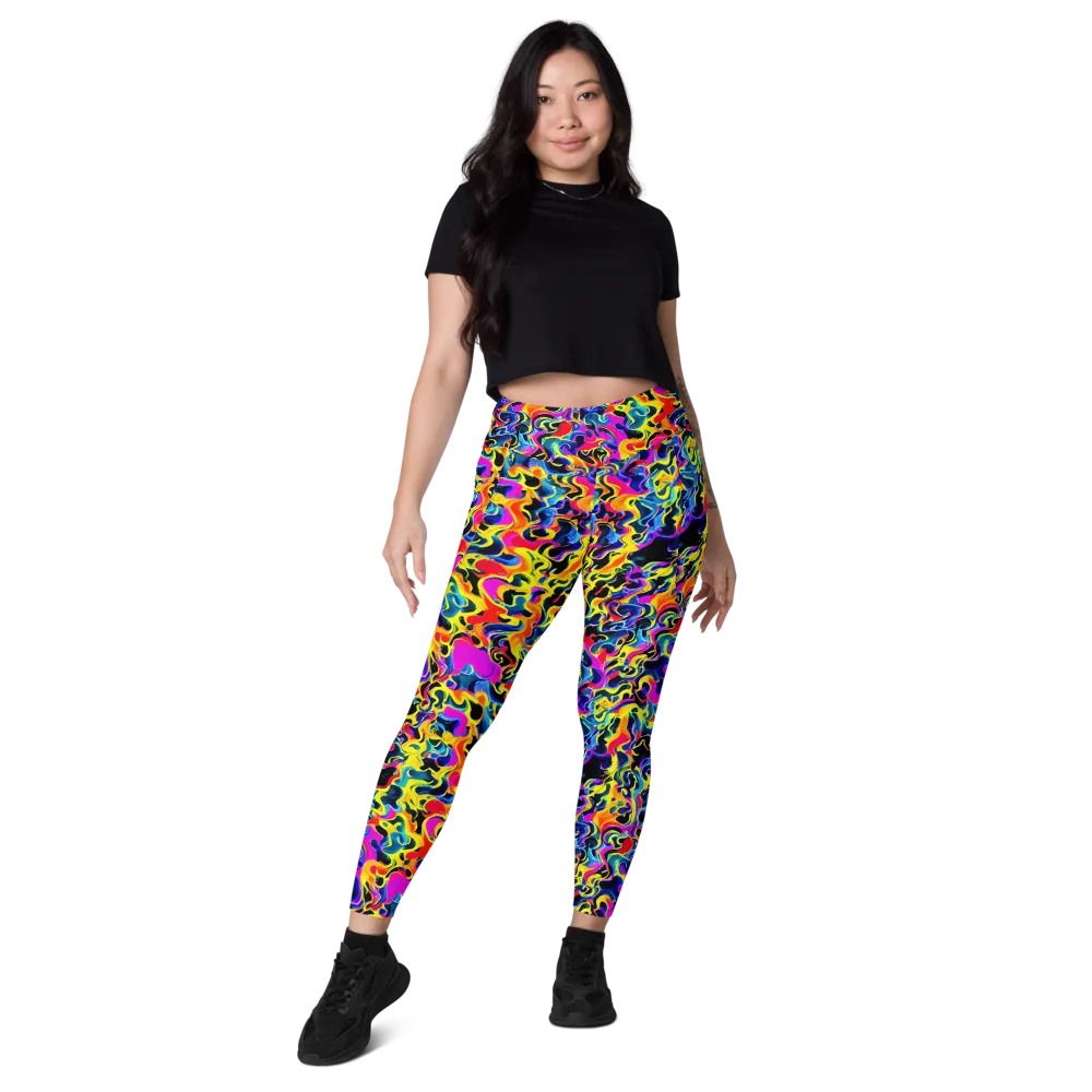 Afterglow Rapture on Leggings with Pockets — Front