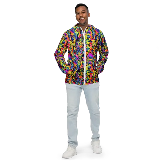 Afterglow Rapture on a Men's Windbreaker