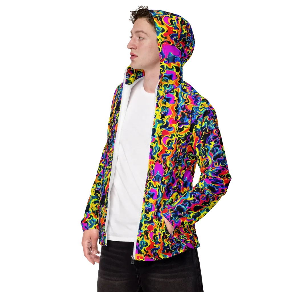 Afterglow Rapture on Men's Windbreaker — Left Front