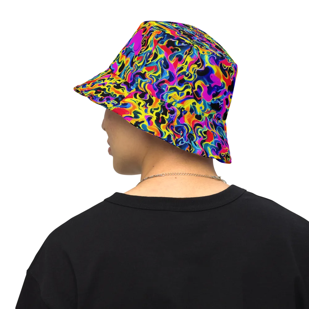 Afterglow Rapture on Reversible Bucket Hat — Back Inside