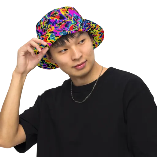Afterglow Rapture on a Reversible Bucket Hat