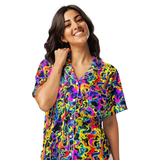 Afterglow Rapture on a Women's Short Sleeve Pajama Top
