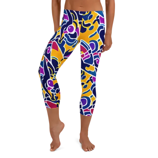 Magma Maze on a Capri Leggings