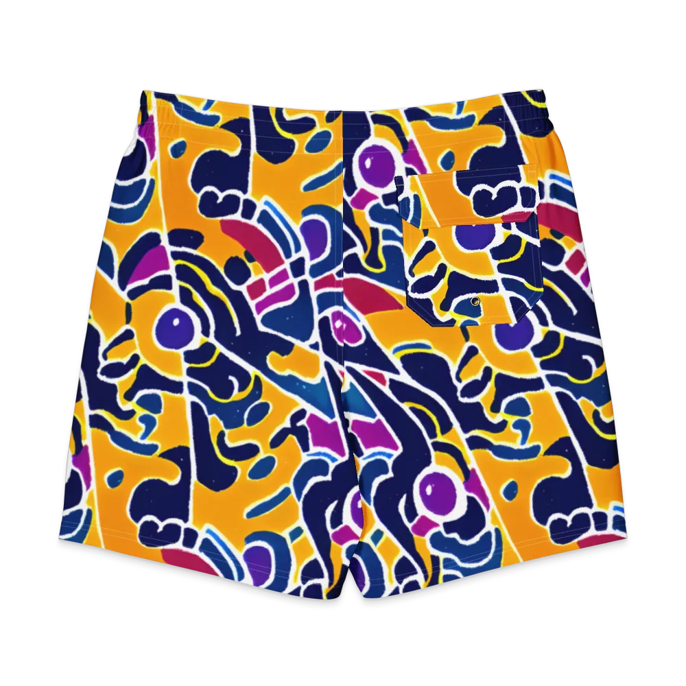 Magma Maze on Men's Board Shorts — Back