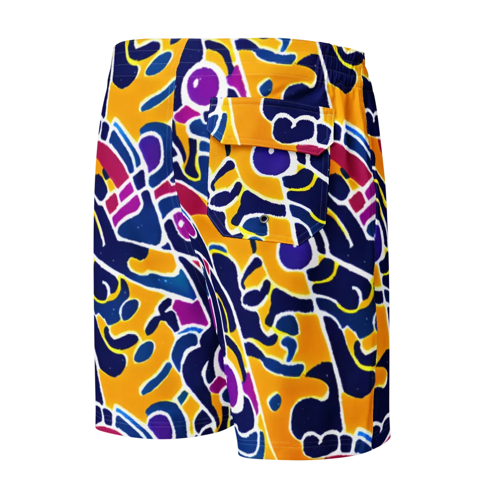 Magma Maze on Men's Board Shorts — Back