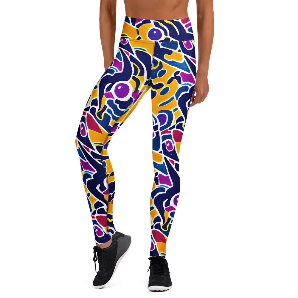 Magma Maze on Yoga Leggings — Front