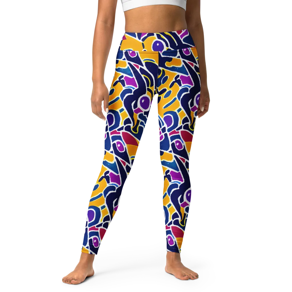 Magma Maze on Yoga Leggings — Front