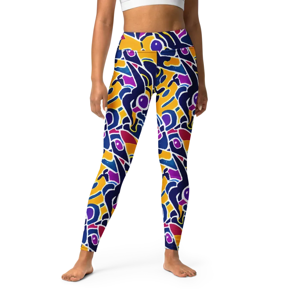 Magma Maze on Yoga Leggings — Front