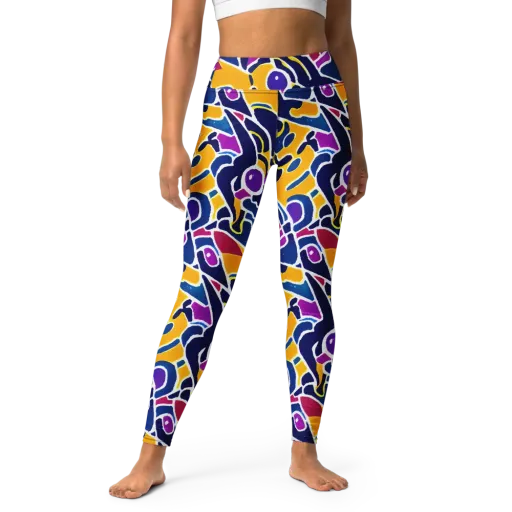 Magma Maze on a Yoga Leggings
