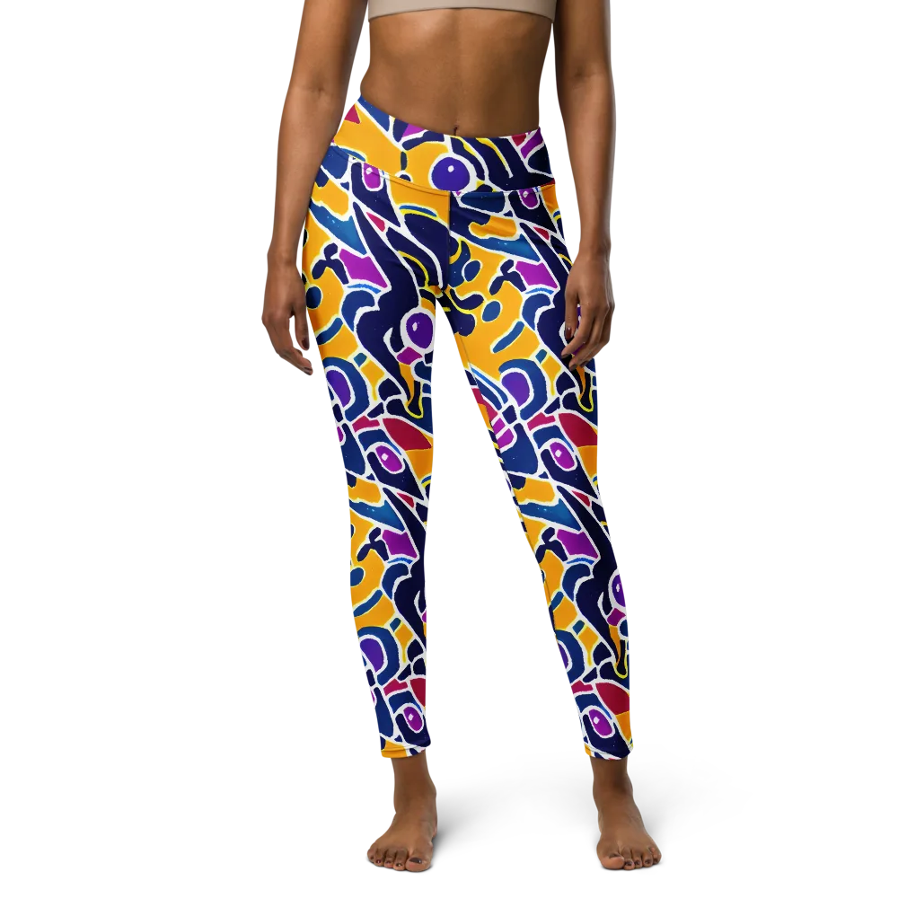 Magma Maze on Yoga Leggings — Front