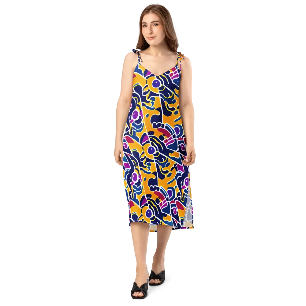 Magma Maze on Slip Dress — Front