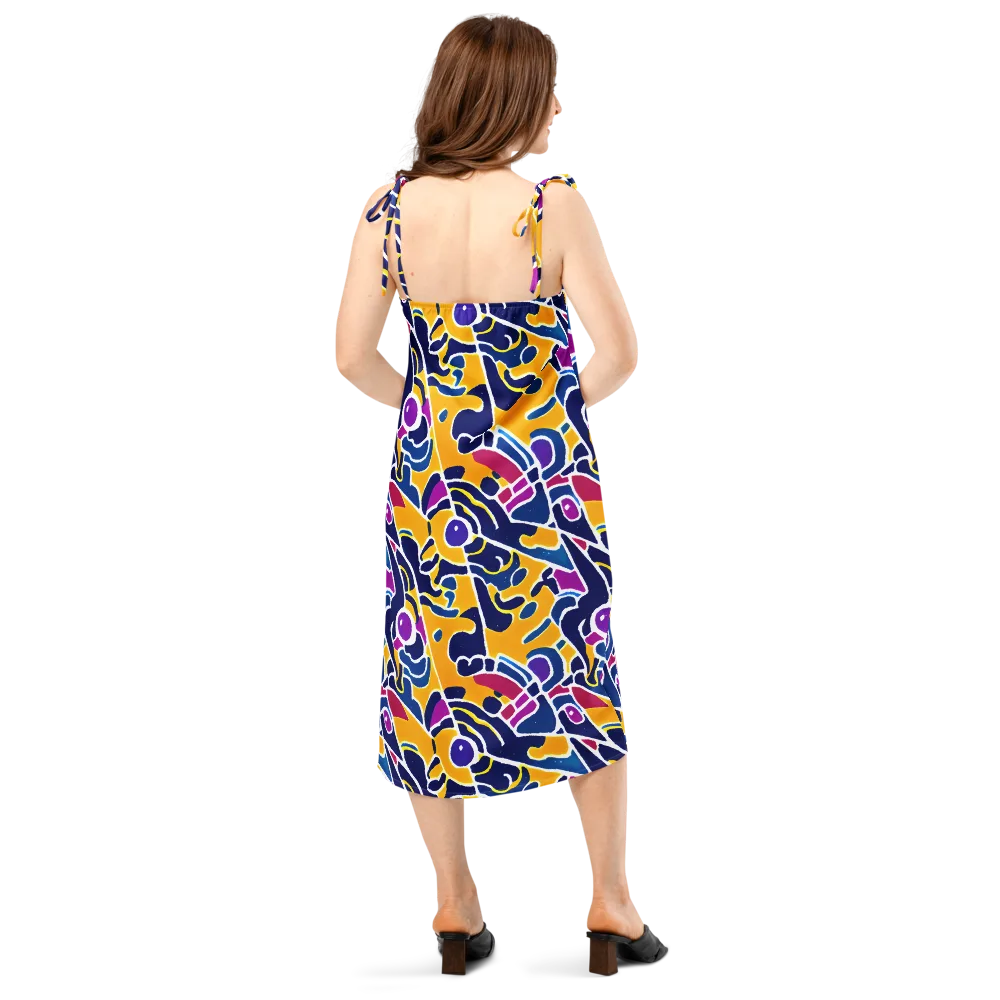 Magma Maze on Slip Dress — Back